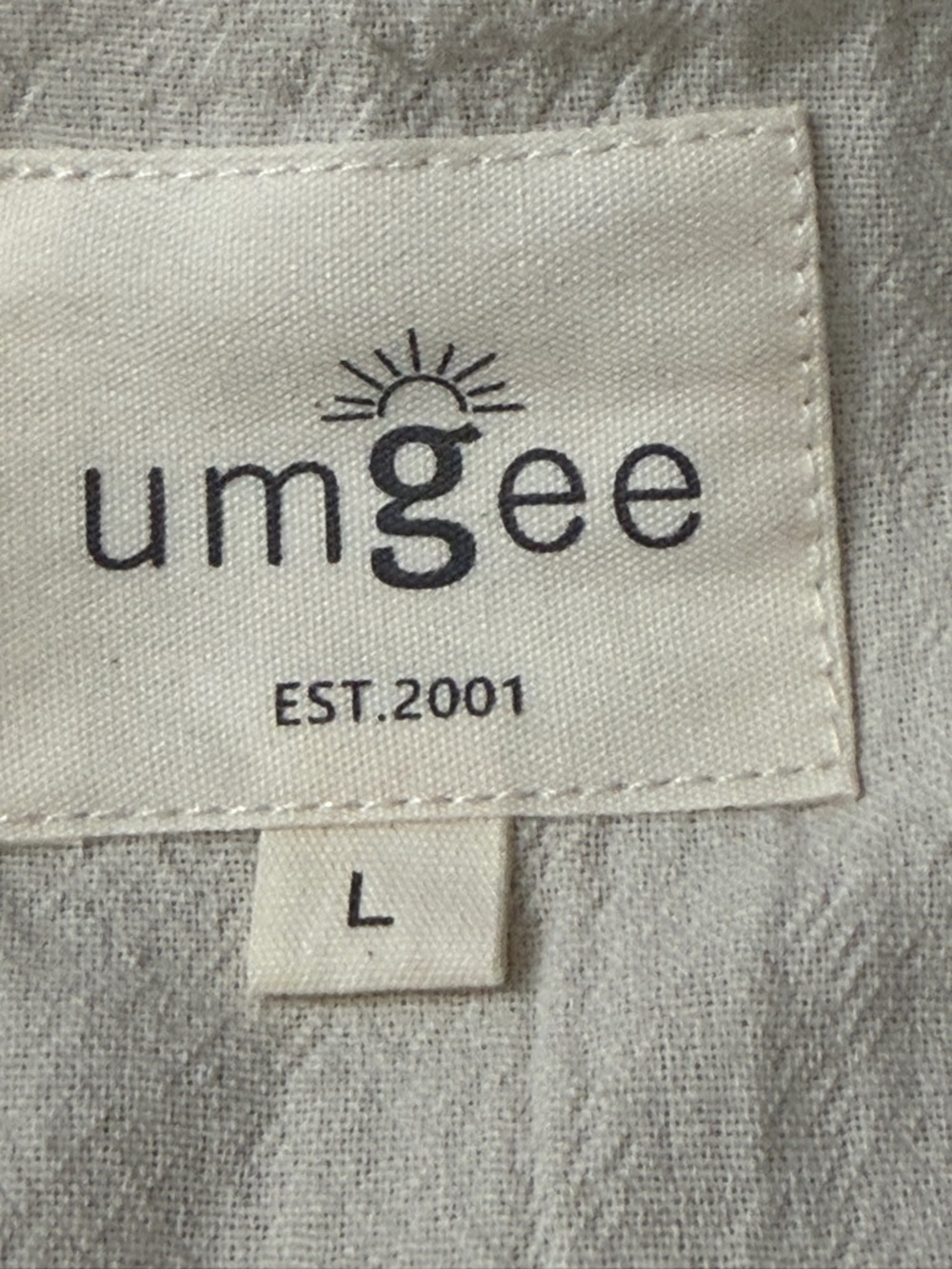 Umgee Cream Embroidered V-Neck Tunic with Navy Panels - Picture 9 of 12